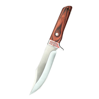 Couteau de camping en plein air portable de style chinois avec manche en bois couteau de survie pointu pour les aventures en plein air