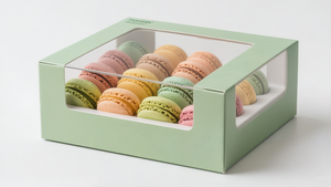 Caja de Embalaje Personalizada para Macarons, Caja de Regalo de Lujo para Postres en Tonos Pastel, para Panaderías y Confiterías, con Ventana Transparente - Product Image 2