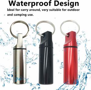 Boîte à pilules en métal imperméable pour le camping, organiseur de pilules - Product Image 3
