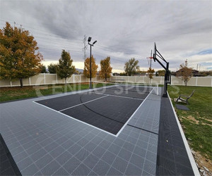 Enlio patio trasero pickleball cancha azulejo cancha de baloncesto media cancha para casa privada patio trasero deportes multiuso - Product Image 1