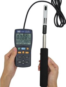 Anémomètre à fil chaud TECPEL Taiwan TES-1341 avec mesure de la vitesse de l'air de 0,2 à 20,0 m/s et mesure de la température de 0 à 50°C - Product Image 3