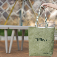 Sac à bandoulière en papier DuPont personnalisable grande capacité, style rétro, imperméable et robuste pour tous les jours