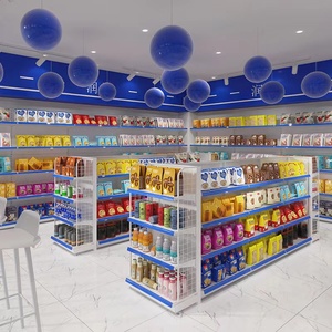 Two-Sided Retail Store <span class=keywords><strong>Display</strong></span> Stand Metálico Preto Supermercado Prateleiras Double-Sided Shop <span class=keywords><strong>Display</strong></span> <span class=keywords><strong>Rack</strong></span> - Product Image 3