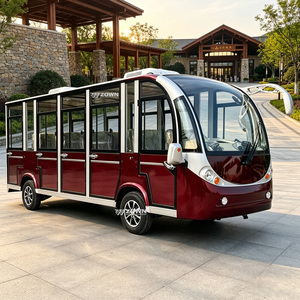 Autobús Turístico Eléctrico Totalmente Cerrado Negro y Plateado con Doble Techo y Aire Acondicionado - Product Image 1