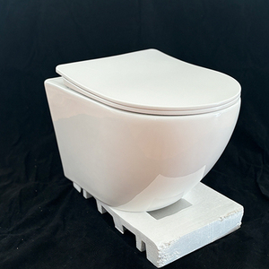 European Style Simple Sanitary Ware Bathroom Ceramic Wc White Rimless Wall Hung <strong>Floating</strong> Toilets - Product Image 2