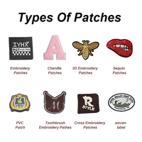 Patchs brodés personnalisés, patchs brodés 3D pour vêtements, patch brodé