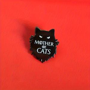 Bros Enamel Kucing Hitam yang Mengagumkan, Pin Enamel Kartun Ibu Kucing untuk Pria, Aksesoris Pakaian untuk Jeans, Ransel, Topi, dan Pakaian. - Product Image 1