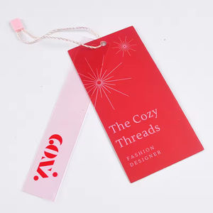 Étiquettes volantes en carton recyclé personnalisées avec logo imprimé pour vêtements - Product Image 5