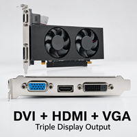 Nouvelle carte graphique GTX750 4 Go GDDR5 128 bits PCI Express DirectX 12 à profil bas pour ordinateur de bureau de jeu DVI VGA avec ventilateur
