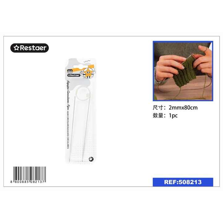 Fixed circular knitting needles made of coated aluminum 2mm*80cm