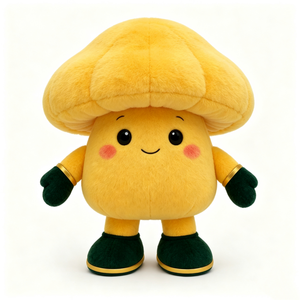 Peluche de hongo amarillo personalizado, lindo peluche de hongo, muñeco de peluche de hongo de dibujos animados - Product Image 1