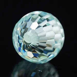 SICGEM Moissanite Light Blue Synthetic Moissanite Round Cut Beads 4 Mm To 8 Mm Size Loose Moissanite Balls Shape DIY