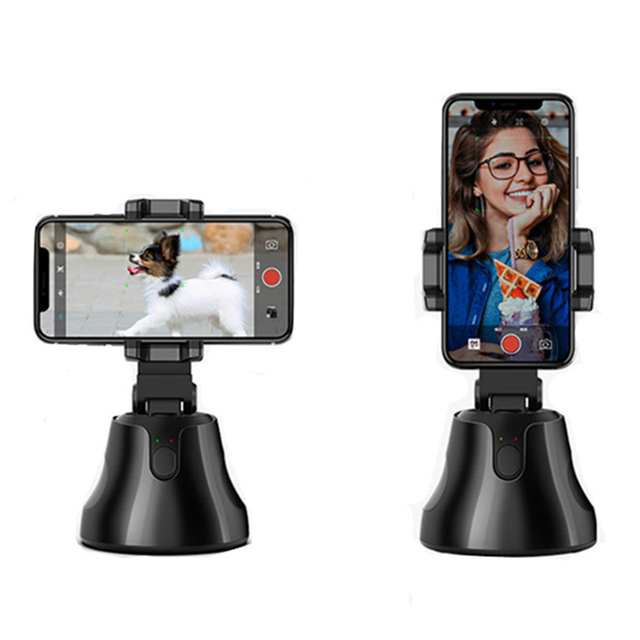 AI Tripod Selfie Robot Pod Video Content Creator Shooting 360 Face Tracking Tripod for Phone Auto Motion Tracking Phone Holder