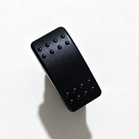 Interrupteur à bascule étanche IP65 DC12V/24V 6P DPDT ON-OFF-ON, sans lumière avec couvercle noir, interrupteur pour bateau, camping-car, camion, moto
