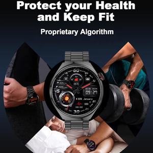 Nouvelle Tendance <span class=keywords><strong>Montre</strong></span> <span class=keywords><strong>Connectée</strong></span> <span class=keywords><strong>Homme</strong></span> en Acier Inoxydable et Bracelet Cuir, avec Chargeur sans Fil - Product Image 6