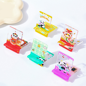 Wholesale of ready stock Acrylic Cute Cartoon Phone & Tablet Stand – Desktop Display Board with <b>Keychain</b> Decoration - Product Image 1