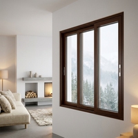Ventanas Plegables de Madera Maciza Revestidas de Aluminio con Opción de Colgar para Uso en Exteriores y Villas