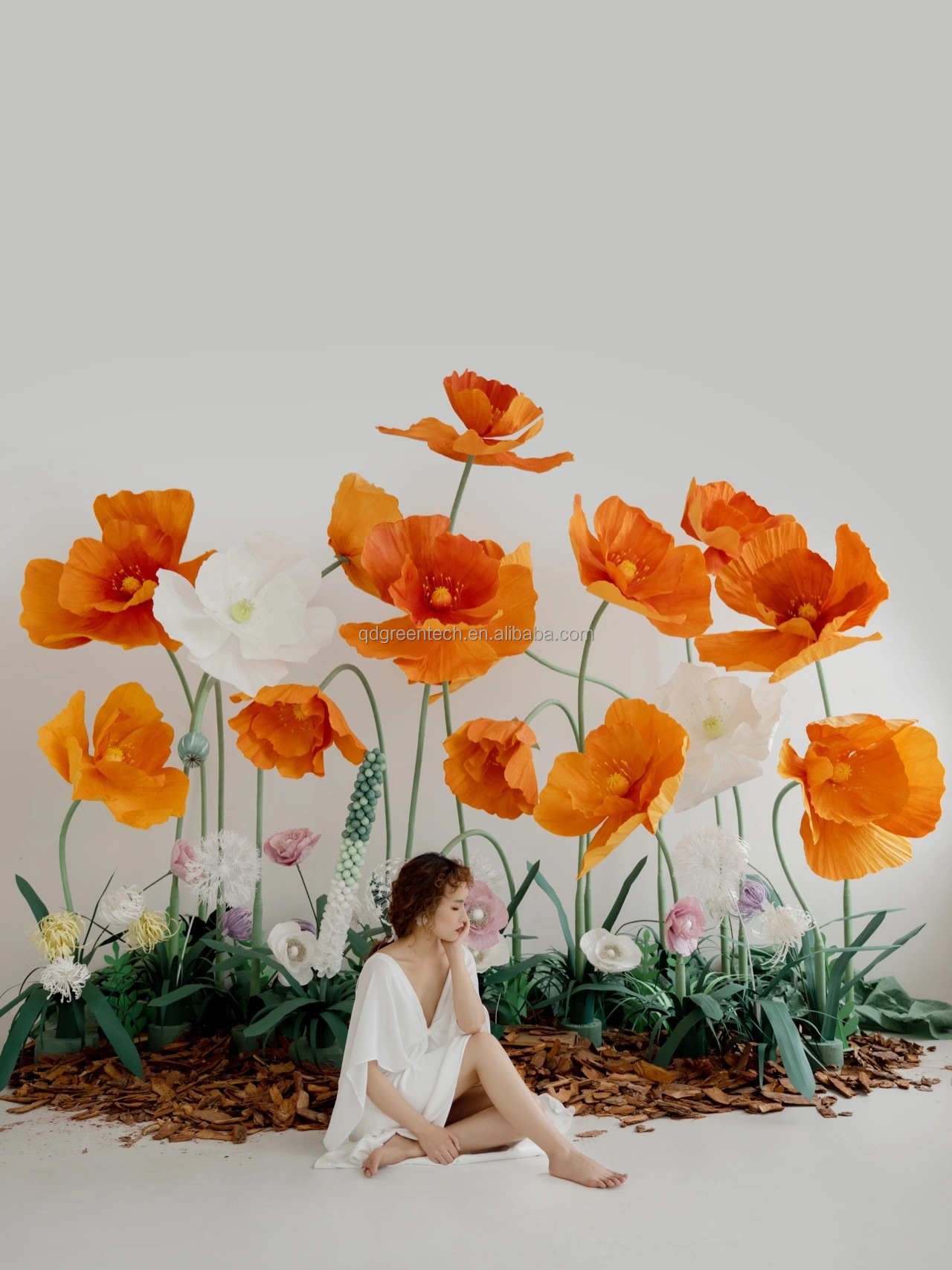 （カエサル）poppy Flower JACQUARD OFF カエサル）poppy Flower JACQUARD OFF Papaver intermedium