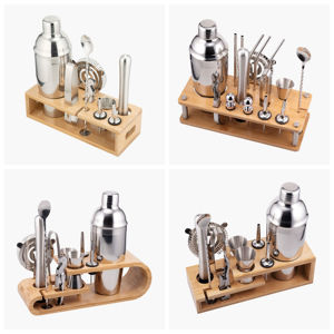 Kit de <span class=keywords><strong>barman</strong></span> 12 pièces avec support Kit de <span class=keywords><strong>barman</strong></span> <span class=keywords><strong>professionnel</strong></span> Kit d'outils de bar à domicile Accessoires de bar - Product Image 6