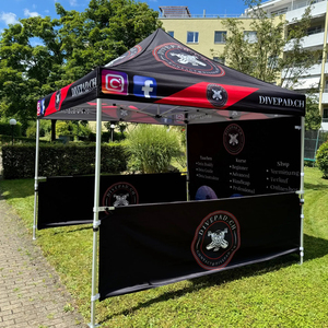 <span class=keywords><strong>Toldo</strong></span> Portátil de Aluminio 10x10, Carpa de Mercado Personalizada con Logotipo, Plegable, Impermeable, con Protección UV, Tela Oxford Recta - Product Image 2