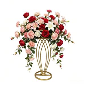 Soporte de Flores Geométrico de Hierro Desmontable de 80 cm de Altura para Fiestas o Bodas, Empaquetado en Cartón, Centro de Mesa, Decoración - Product Image 4