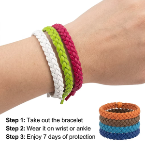 <span class=keywords><strong>Pulsera</strong></span> Repelente de Mosquitos, Paquete de 10, Fábrica, Citronela Natural, Cuero Trenzado, Sin DEET, Resistente al Agua, 72 Horas, Talla Estadounidense - Product Image 3
