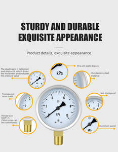 มาตรวัดความดันขนาดเล็กแบบแคปซูลทำจากสแตนเลสท่อก๊าซธรรมชาติเกรดอุตสาหกรรมและระบบเชื้อเพลิง - Product Image 5