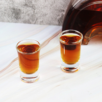 Verre à shot en verre épais personnalisé avec logo, pour spiritueux, brandy, whisky, tequila – Vente en gros, haute qualité, sublimation