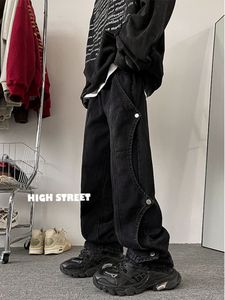 Pantalons décontractés à jambe droite pour hommes, denim, décontractés, décontractés, avec tube droit, décontractés - Product Image 3