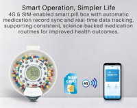 Boîte à pilules électronique intelligente avec carte SIM, en ABS, système de surveillance à distance des médicaments, 21 compartiments amovibles, verrouillage par clé, rappel vocal