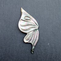 Pendentifs personnalisés avec logo, motif noir, coquille de nacre, papillon, lune, soleil, aile, marguerite, vague, gravés, breloques DIY pour bijoux