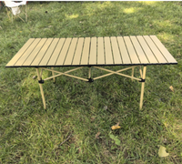 Ensemble de table basse d'extérieur en fer, moderne, portable, léger, durable, haut de gamme, avec coussin imperméable pour utilisation en parc