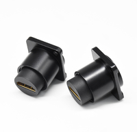 Conector de módulo tipo D, enchufe de Panel hembra a hembra con cubierta antipolvo, adaptador de interfaz de extensión de señal hembra para Audio y vídeo