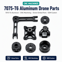 Service de fraisage CNC sur mesure pour pièces de drone en aluminium 7075 T6 et acier inoxydable, supports de cardan, châssis, roulements pour caméra UAV