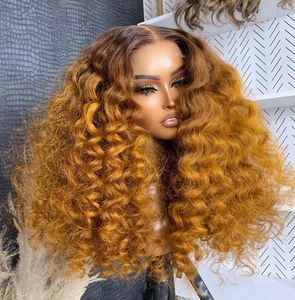 Siêu đôi rút ra tóc con người xoăn tóc giả Swiss HD glueless ren Tóc Giả Đàn Piano xoăn đôi rút ra nguyên tóc con người HD ren phía trước tóc giả - Product Image 6