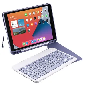 Capa de couro TPU recarregável para iPad Pro 2022 BT K, capa de teclado com toque sem fio para tablet 10.2 10.9