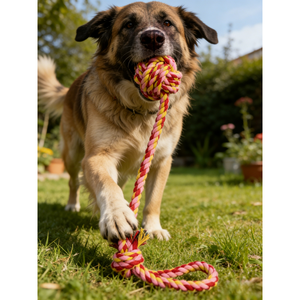 Elle Çekilen Köpek Tasma Oyuncağı, İnteraktif Dokuma Pamuklu Evcil Hayvan Çiğneme Tasma Oyuncağı, Köpek Diş Temizliği İçin Kullanılır - Product Image 2