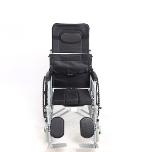 Manual Wheelchair 88x102x67cm Foldable Lightweight Portable Reclining Travel Chair For Seniors <b>Push</b> Chair - Product Image 1