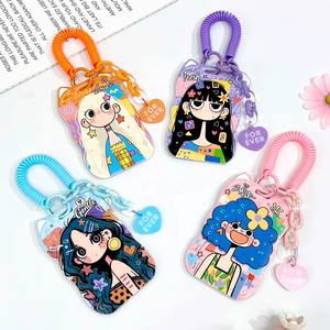 ขายตรงจากโรงงาน ที่ใส่บัตรนักเรียนลายสาวน่ารัก พิมพ์ลายตามสั่ง  แบบพลาสติกยืดหดได้ สำหรับใส่บัตรเข้ามหาวิทยาลัย พร้อมช่องใส่รูป - Product Image 2