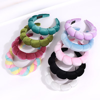 Vente chaude femmes velours rembourré SPA bandeau moelleux bandeau pour maquillage et lavage qualité supérieure