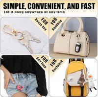 Mousqueton de luxe à ressort avec anneau tournant pour porte-clés, accessoires de connexion pour loisirs créatifs, breloques de sac et cordons.