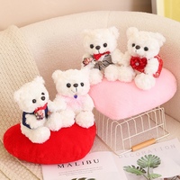 Ours en peluche personnalisé avec un cœur rouge, cadeau de la Saint-Valentin 2026, nouveau design, ours en peluche mignon pour couple