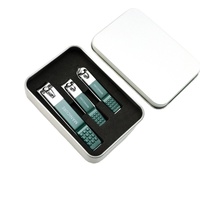 WELLFLYER Ensemble de 3 coupe-ongles MS-1269 de haute qualité en acier inoxydable avec boîte en métal
