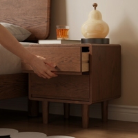Table de chevet simple et moderne à 2 tiroirs en bois massif, robuste, pour chambre à coucher, vente en gros, personnalisable OEM CTG007