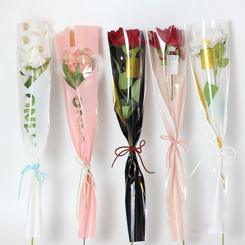 Корейский стиль, Одноцветный рукав, пользовательский принт, водонепроницаемая Цветочная упаковочная бумага