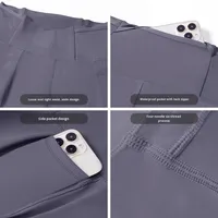 Shorts de course personnalisés pour hommes avec poches à la taille, collants pour femmes, shorts de compression mi-longs, shorts serrés en nylon et élasthanne de haute qualité
