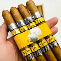 Étiquettes de cigares cubains en papier d'art, durables, imperméables, personnalisées, autocollants pour bandes de cigares, gaufrage à chaud doré, emballage artisanal
