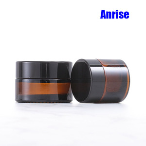 15g Barattolo di <span class=keywords><strong>vetro</strong></span> ambrato da 20g <span class=keywords><strong>50</strong></span> <span class=keywords><strong>ml</strong></span> di coperchio in crema nera oblato che eroga un campione gratuito di <span class=keywords><strong>vetro</strong></span> marrone 30g - Product Image 4
