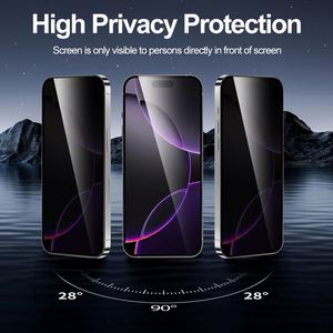 ฟิล์มกันรอยแบบป้องกันความเป็นส่วนตัว 9H สำหรับ iPhone 17 Pro Max 28 ผลิตตามสั่งจากโรงงาน °   ฟิล์มกระจกนิรภัยป้องกันการสอดแนมสำหรับ iPhone 17 Pro - Product Image 2