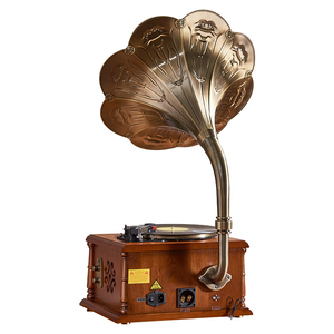 Gramófono Retro, <span class=keywords><strong>reproductor</strong></span> <span class=keywords><strong>de</strong></span> madera antiguo, caja <span class=keywords><strong>de</strong></span> sonido, fonógrafo, Tocadiscos - Product Image 6